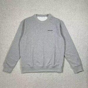 Calvin Klein Unisex Small Logo Long Sleeve Sweatshirt Gray
